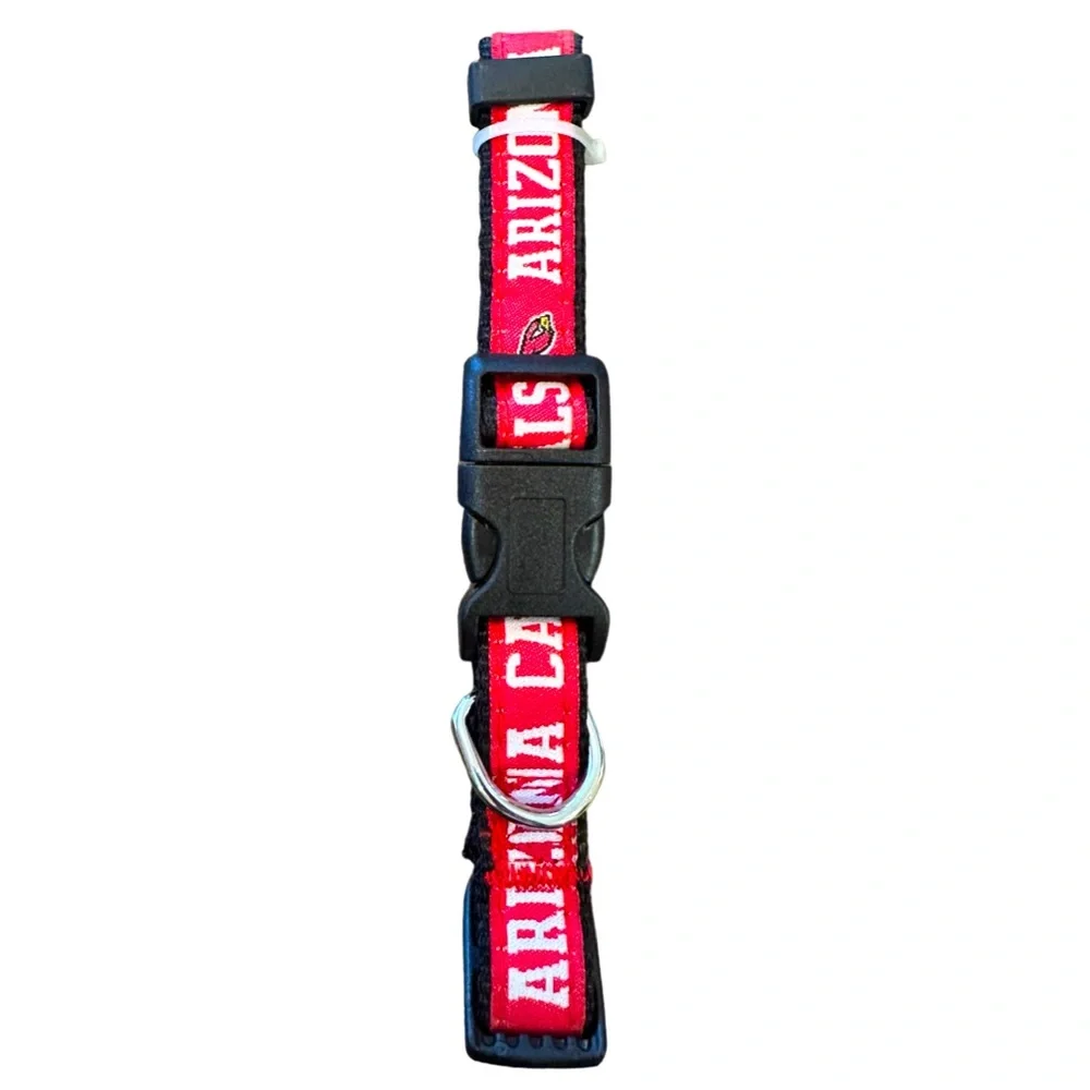 NEW Arizona Cardinals NFL Football Woven Adjustable Pet Collar Small 8”-12” Dog